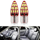 3014 24SMD LED 12V License Plate Light T10 W5W Dome Map Car LED Reading Bulbs