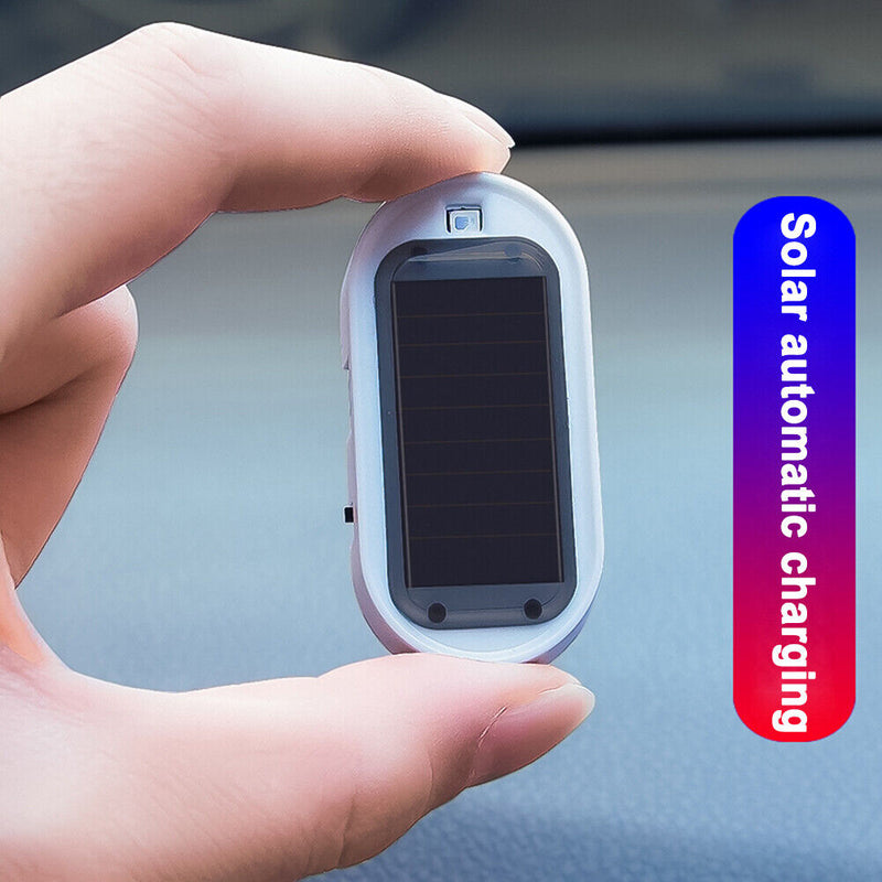 Universal Solar USB Powered Car LED Alarm Light Anti-Theft Warning Blinking Lamp