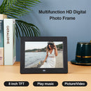 HD Digital Photo Frame Electronic Music Playing Picture Frame (EU Black) Newly