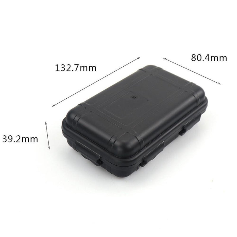 Outdoor Waterproof Sealed Box Shockproof EDC Tools Storage Case (Black M)