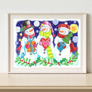 5D DIY Full Drill Round Shape Snowman Rhinestone Diamond Drawing for Bedroom