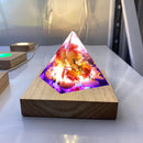 Crystal Glass Artwork Lights Display Base Wooden Light Base Stand (8cm) Newly