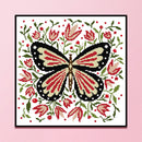 Partial Embroidery Cross Stitch Set Needlework Kit 14CT Butterfly Artwork