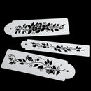 Hot Sugarcraft Tools Mould Lace Fondant Tree Vine Leaves Border Cake Stencil