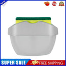 2-in-1 Soap Pump Dispenser with Sponge Holder Hand Press Soap Box (Grey)