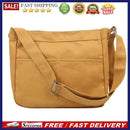 Women Canvas Shoulder Bags Solid Color Large Capacity Casual Messenger Handbag