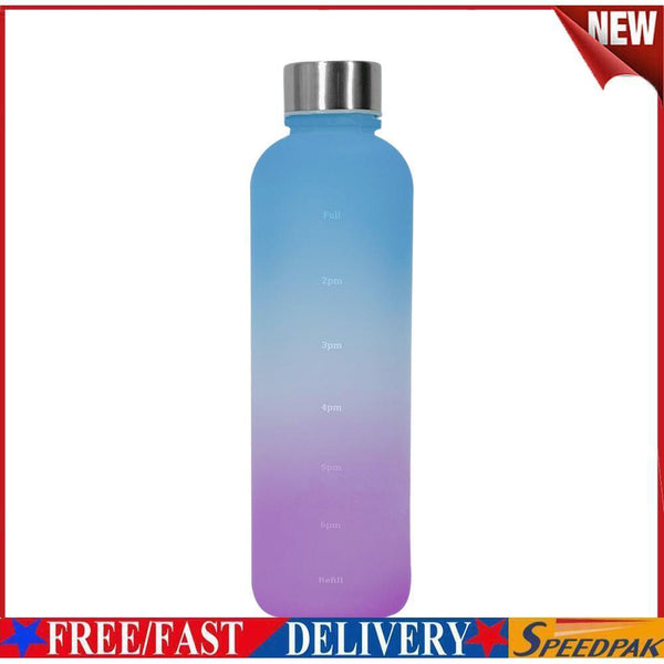 1L Large Capacity Water Bottle Plastic Water Cup (Blue Purple Gradient) #F