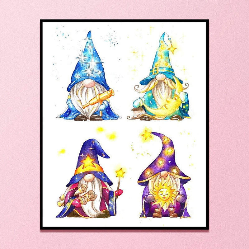 Cross Stitch Partial Embroidery Four Goblin Cartoon 11CT Stamped Needlework Set