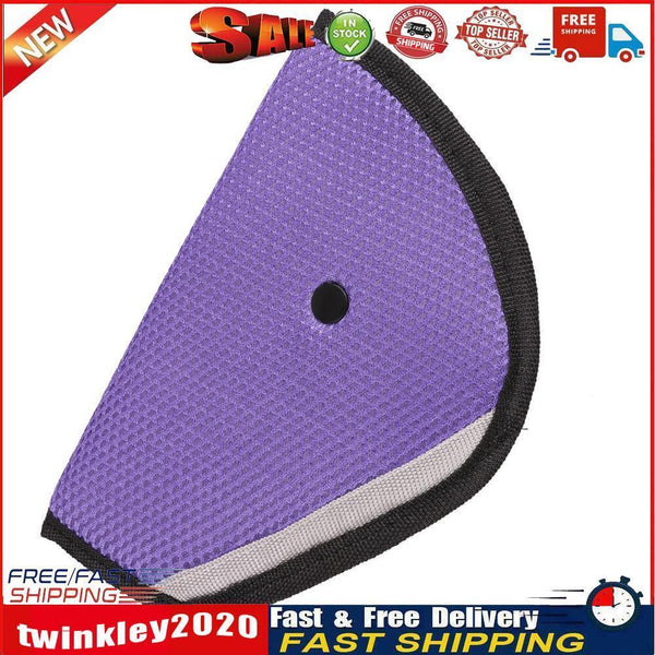 Kids Car Safe Fit Seat Belt Adjuster Baby Triangle Safety Device (Purple) Newly