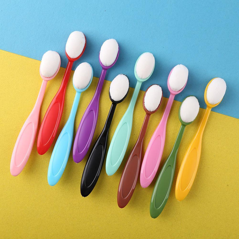 10pcs Colorful Ink Brush Smooth Blending Tools Painting Flat Brushes Kits
