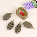 Inline Method Carp Fishing Feeder 4 Feeders Mould Set(15g/20g/25g/35g) Newly