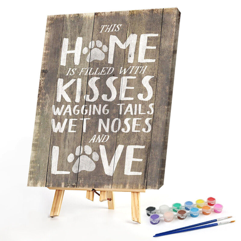 Letters Drawing Frameless DIY Oil Paint by Numbers Canvas Home Decoration