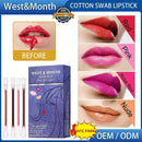 20pcs/box Cotton Swab Lipstick Women Long Lasting Lip Gloss Matte K3X0