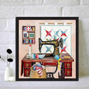 5D DIY Full Drill Diamond Painting Sewing Machine Embroidery Mosaic Needlew