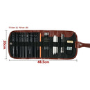 Eraser Roll Up Case Artist Sketch Drawing Pencils Set Kit Art Painting Supplies