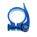 34.9mm MTB Bike Cycling Saddle Seat Post Clamp Quick Release QR Style Blue Newly