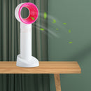 Portable Bladeless Fan Handheld Desktop Summer Travel Mini Cooler (White)