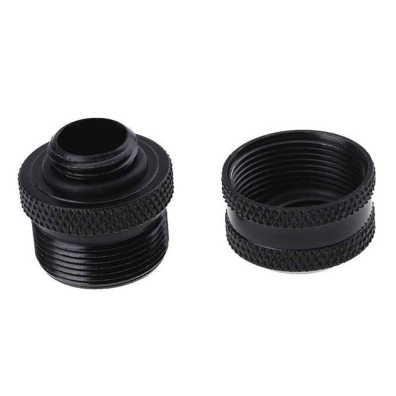 G1/4 Brass Connector for 14mm OD PC Water Cooling System Tubes(Black)