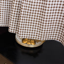 Short Curtain Shading Curtains Home Decor for Window Screen (Brown Grid)