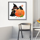 Halloween Pumpkin 5D DIY Full Round Drill Handmade Drawing Kit Diamond Painti