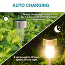 10pcs LED Solar Light Mini Steel Tube Lawn Stake Lamp Garden Decor (Warm) Newly