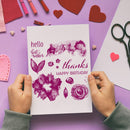 Flower Leaves Blessings Cutting Die Seal Stamp Album Making Embossing Paper Card