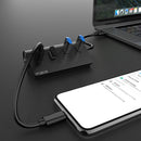 HC421 10Gbps USB 3.1 Gen 2 Type C HUB 4-Port Adapter Male to Female Splitter