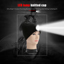 LED Light Cap Battery Powered Outdoor Fishing Running Camping Knitted Beanie Hat