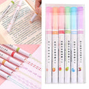 Line Highlighters Markers Pen Integrated Curve Highlighter Pen Multiple Shapes