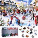 Brain Home Decor Paper Jigsaw Christmas  Puzzle Xmas Cities Puzzle Game