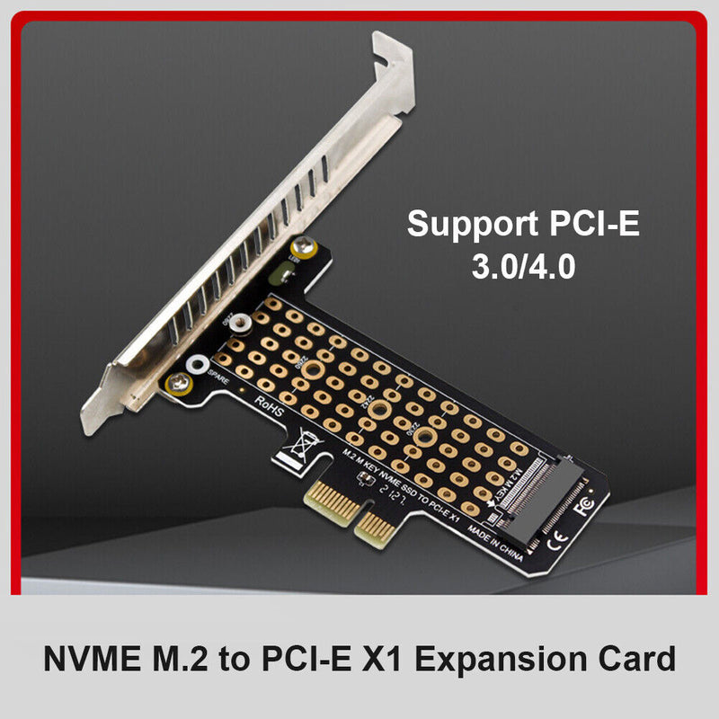 SSD M.2 NVME to PCI-E X1 Adapter Board Support PCI-E4.0/3.0 (High Baffle)