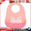 Silicone Baby Waterproof Bib Pocket Newborn Feeding Saliva Apron (Cat) Newly