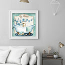 Frameless Oil Paint By Numbers DIY Classical Bathtub Picture Craft Kit for Home