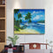 Summer Beach Oil Paint By Numbers Kits DIY Handpainted on Canvas Wall Art