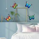 16.5cm Metal Wrought Iron Sculptures Butterfly Garden Wall Hang Butterfly Decor