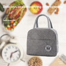 Waterproof Patch Lunch Bag Thermal Insulated Cooler Bento Case Tote (Grey) Newly