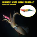 14cm 20g Luminous Wood Shrimp Fishing Lures Artificial Wobbler Bait (8)