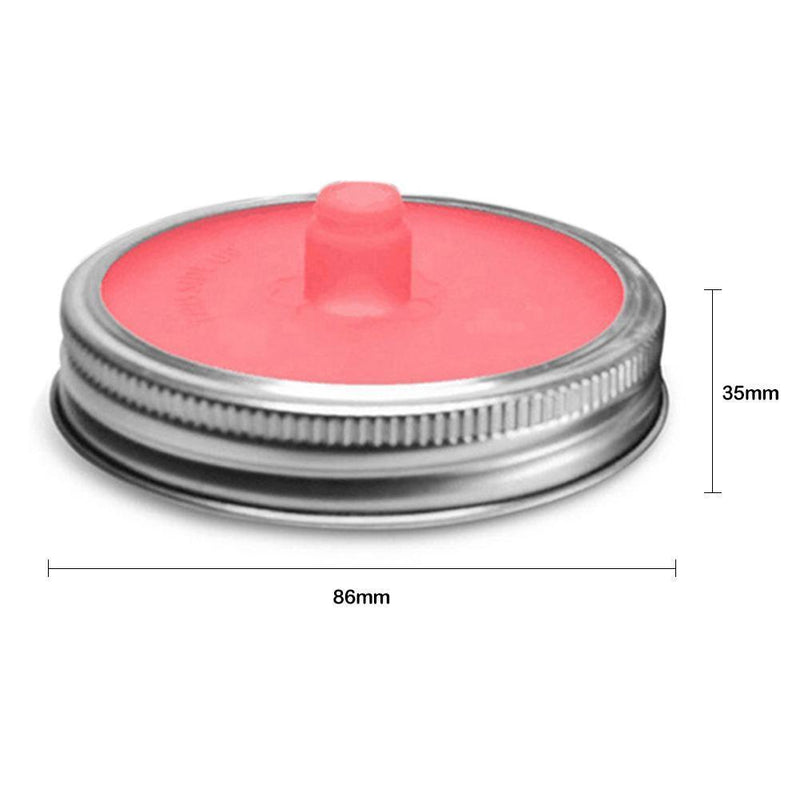 5pcs Wide Mouth Mason Jar Lids Silicone Seal Cover Pickles Cap(Red)