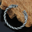 Unisex Alloy Double Dragon Head Twisted Bracelet Handmade Opening Bangles Newly
