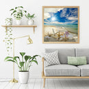 DIY Paint By Number Kit Seaside Beach Scenery No Frame for Home Art Decor