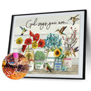 5D Diamond Painting Kit Board Flower Full Round Drill DIY Wall Art (A978) Newly