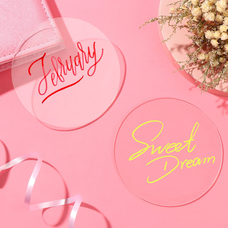 DIY Thick Smooth Crafts Clear Acrylic Sheet Transparent Round Shape Circle