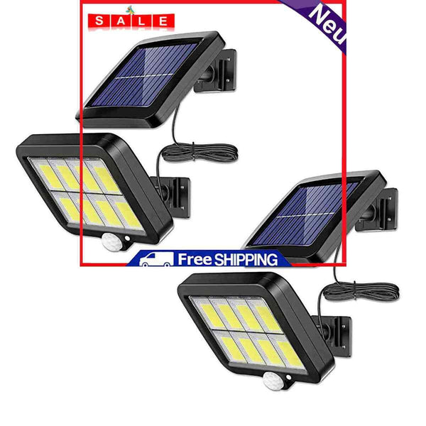 Solar Lights Outdoor, 160 COB Waterproof Security Solar Motion Sensor Lights