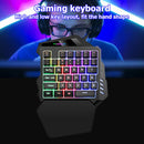 G94 One Handed Gaming Keyboard 35 Keys Membrane Keyboard for Laptop Desktop PC