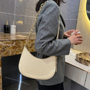 Fashion Solid PU Underarm Bag Alligator Pattern Shoulder Pouch Lady Daily Hobos