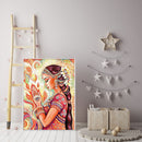 5D Full Round Drill Mosaic Craft DIY Devout Girl Diamond Painting Poster Newly