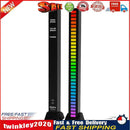 USB 5V APP Sound Control Colorful Light RGB 32 LED Pickup Lamp Bar (Black) Newly