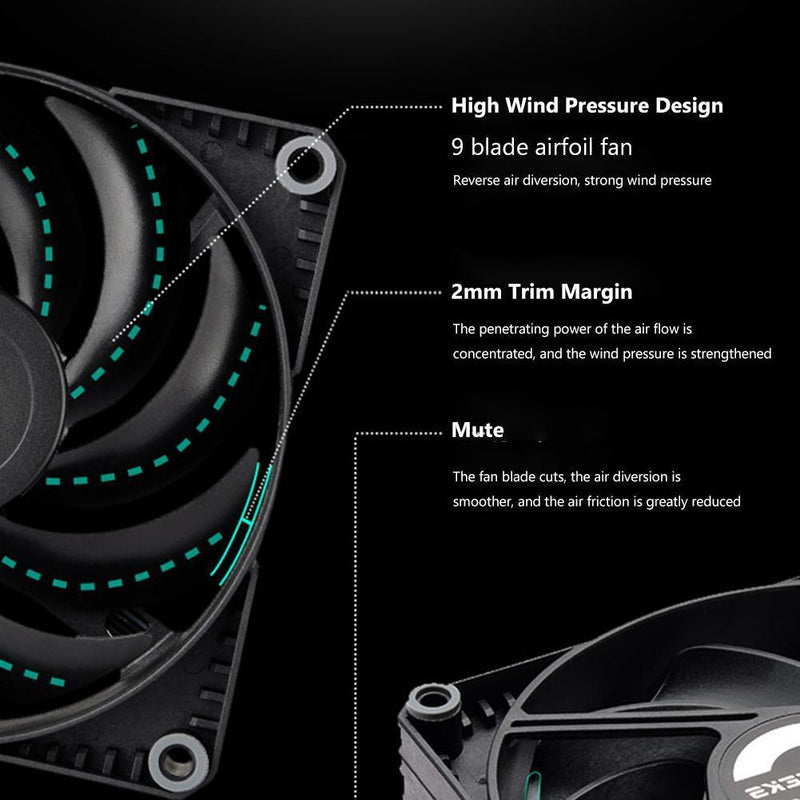 PHANTEKS 4Pin PWM PC Case Cooling Fan Hydraulic Bearing CPU Cooler (14cm)