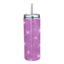 #A 600ml Sparkling Diamond Straw Cups Leak-proof Sports Vacuum Flask for Women