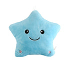 25cm Luminous Colorful Pillow Star Cushion Plush Kid Christmas Toys (Blue) Newly
